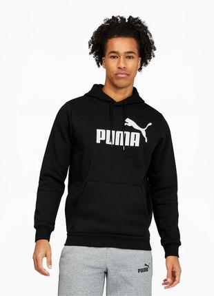 Худі puma essentials big logo mens hoodie black 846812-01 s3 фото