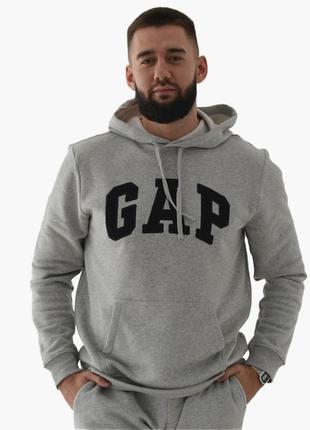Худі gap logo hoodie light heather grey 510981021 m