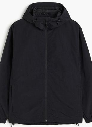 Вітровка h&m regular fit windbreaker black 1160969001 s