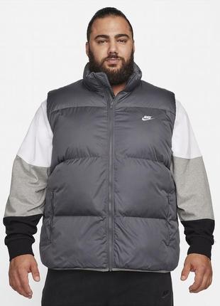 Жилетка nike sportswear club primaloft® water-repellent puffer vest black fb7373-068 s9 фото