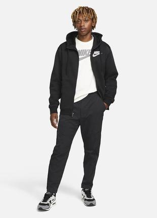 Толстовка nike sportswear hybrid full-zip fleece hoodie black do7228-010 s4 фото