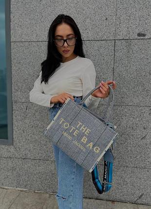 Marc jacobs medium tote bag jeans/white 9