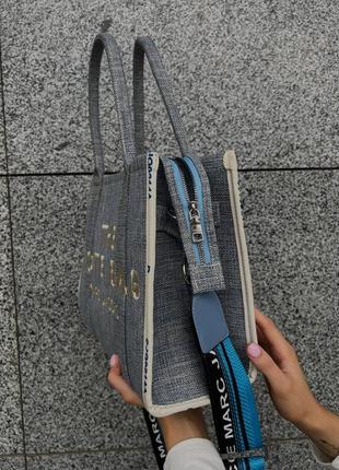 Marc jacobs medium tote bag jeans/white 6