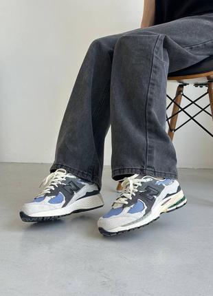Стильные женские кроссовки new balance 2002r grey blue серые с синим унисекс 36-45 р5 фото