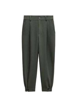 Штани zw collection carrot-fit із защіпами zara