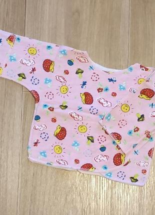Дитяча утеплена кофточка сорочечка на дівчинку р.62 та р.68, 89102
