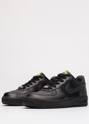 Кросівки nike air force 1 low crater gs triple black black dh8695-001 393 фото