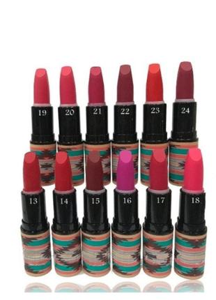 Набір!! 12штгубна помада mac lustre lipstick rouge a levers