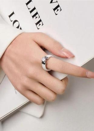 Кольцо кольцо керамика белый premium2 фото