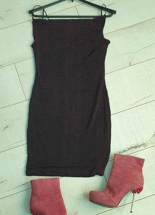 Сукня-майка люрекс/фіолетова h&m,3 фото