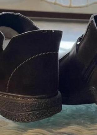 Зимові замшеві черевики шкіряні rieker оригінальні коричневі з хутром6 фото