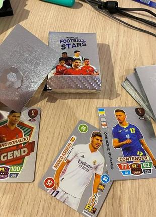 Карти футбольні,колекційні,срібні картки,набір 55шт