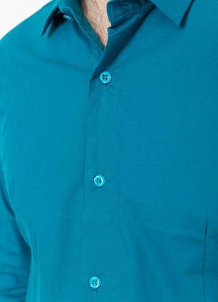 Сорочка чоловіча однотонна, колір смарагдовий, 214r70815 фото