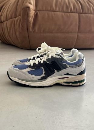 Стильні жіночі кросівки new balance 2002r grey blue серые с синим унисекс 36-45 р