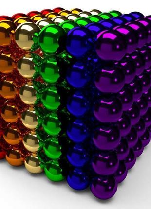 Магнітна іграшка неокуб головоломка nbz neocube 216 кульок 5 мм у боксі різнобарвна