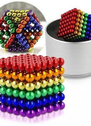 Магнитная игрушка неокуб головоломка nbz neocube 216 шариков 5 мм в боксе разноцветная3 фото