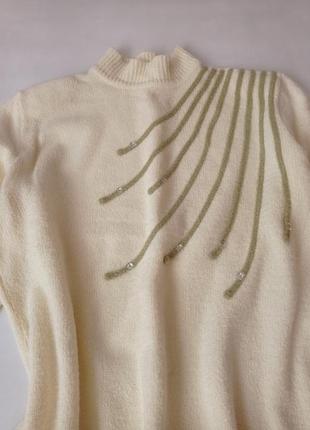 Нарядный сливочный саитер батал.2 фото