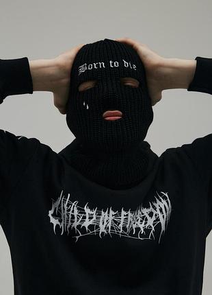 Балаклава слезы, белый\черный