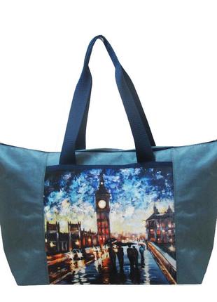 Женская дорожно-спортивная сумка, водонепроницаемая, дорожная с принтом лондона2 фото