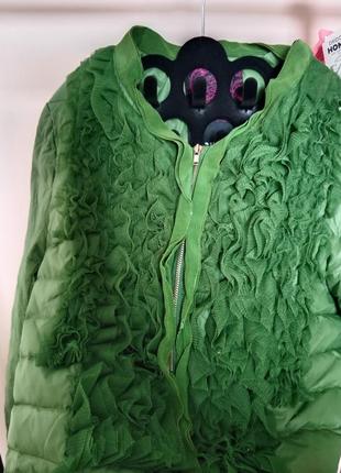 Куртка демисезонная зеленая жега2 фото