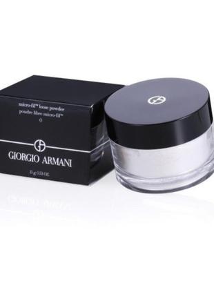 Пудра рассыпчатая giorgio armani micro-fil loose powder, армани микро фикс