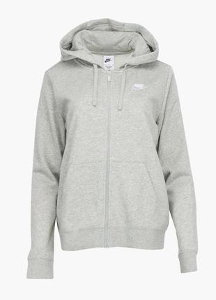 Толстовка nike club fleece fz hoody grey dq5471-063 xs