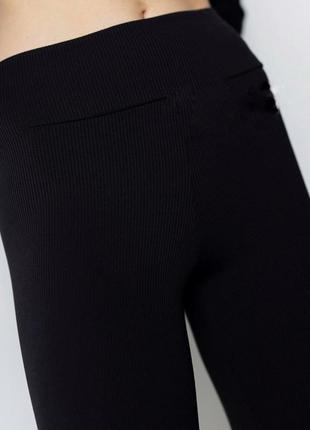 Лосини в рубчик на флісе, теплі лосини, лосини на флісі6 фото