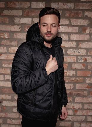 Мужская зимняя куртка капюшон отстегивается рабочие карманы внутренний карман2 фото