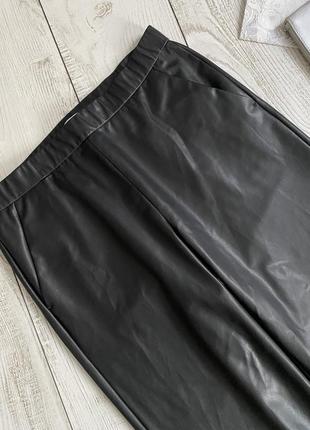Широкие брюки из эко кожи raffaello rossi pp 38 m7 фото