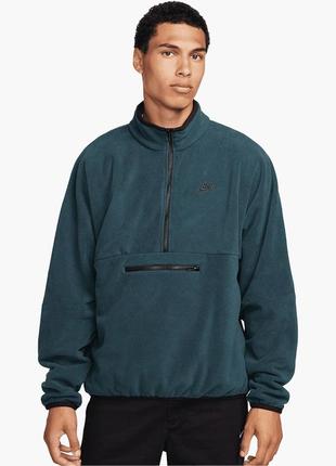 Анорак nike club fleece+ 1/2-zip fleece top blue dx0525-328 s