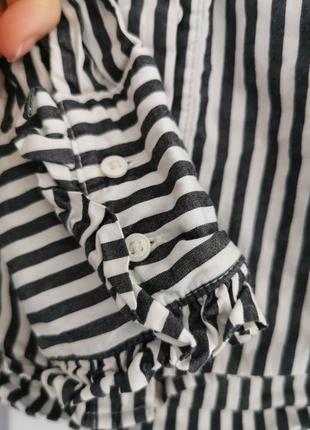 Котонова смугаста блуза у вінтажному стилі2 фото