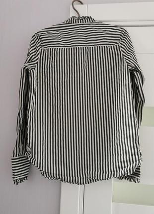 Котонова смугаста блуза у вінтажному стилі5 фото