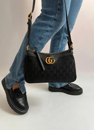 Жіноча сумка gucci black люкс якість