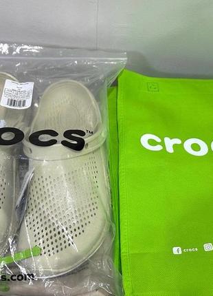 Крокс лайтрайд 360 клог бежевые crocs literide 360 clog bone5 фото