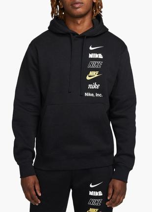 Худі nike nsw club fleece logo hoodie black dx0783-010 s