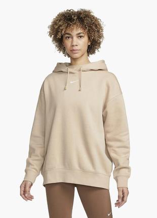 Худі nike oversized fleece hoodie beige dj7668-126 xs