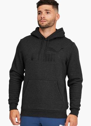 Худі puma essentials big logo hoodie grey 586270-41 s