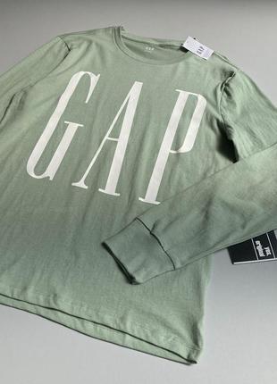 Лонгслів gap logo desert sage green 816553001 m2 фото