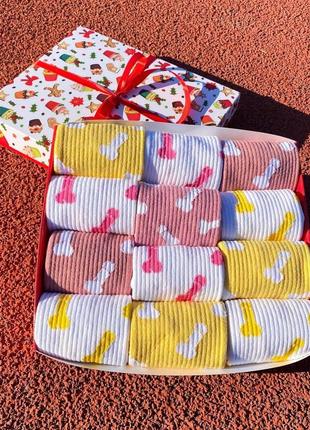 Подарунковий набір шкарпеток дівчині на 12 пар 36-41 р демісезонні весни-осінь якісні, модні та стильні6 фото