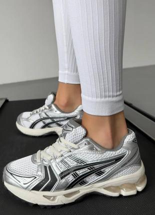 Кроссовки asics gel-kayano 14 black silver4 фото