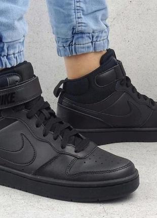 Кеди nike court borough mid 2 black cd7782-0011 фото