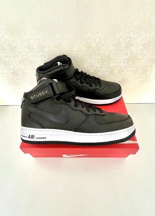 Новые кроссовки nike by stussy air force 1 mid оригинал из сша, кроссовки найк