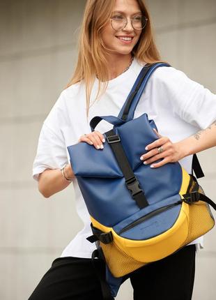 Женский рюкзак sambag renedouble - желто-голубой4 фото