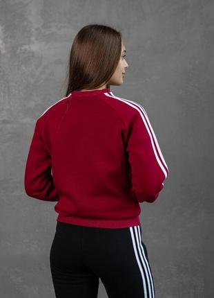 Жіночий світшот теплий флісовий кофта adidas2 фото