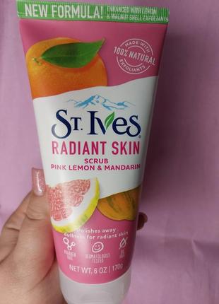 Radiant skin, sy ives скраб для тіла рожевий лимон і мандарин170 г