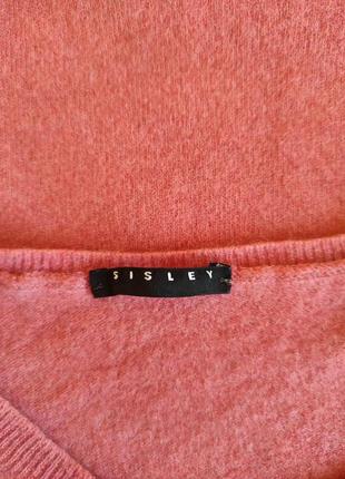 Sisley светр вовняний джемпер напіввер6 фото