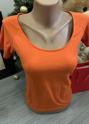 Футболка cropp s размер оранжевая