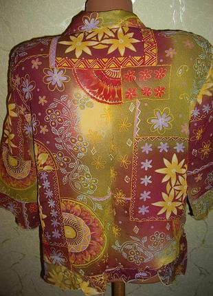 Блуза  укороченная с оборками по рукаву и низу р. 44 leara fashion2 фото