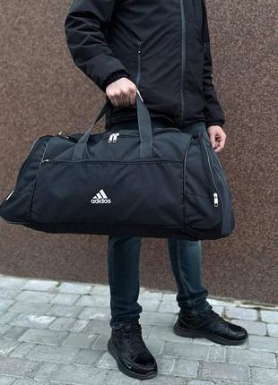 🎒спортивна дорожня чорна сумка adidas