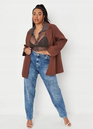 Актуальный стильный прозрачный кроп топ сетка с лифом plus size missguided2 фото